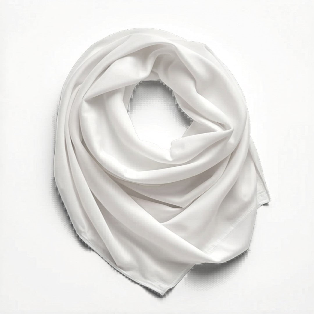 Hijab Long en Coton Jersey Doux - Blanc