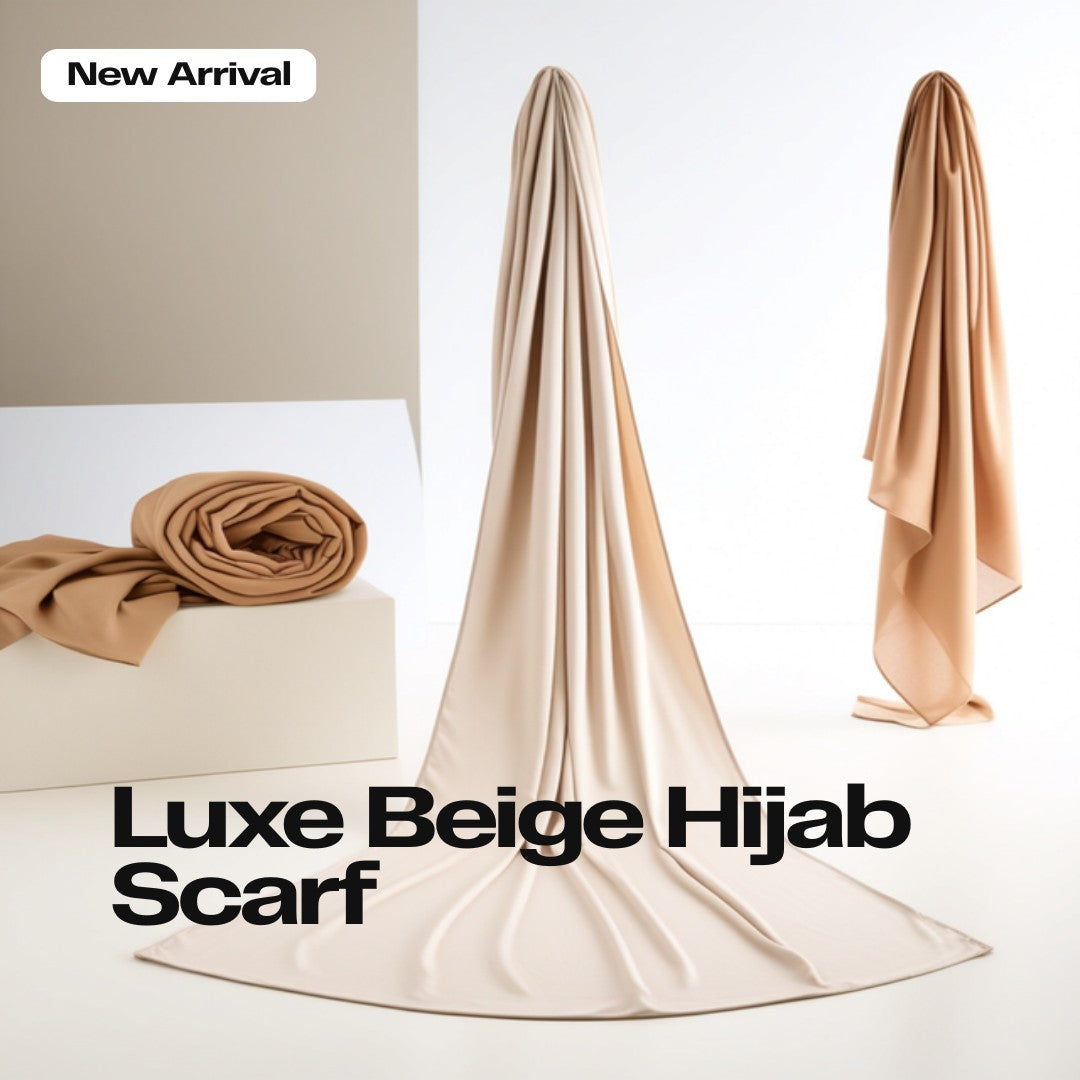Hijab Long en Coton Jersey Doux - Beige