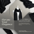 Hijab Long en Coton Jersey Doux - Noir