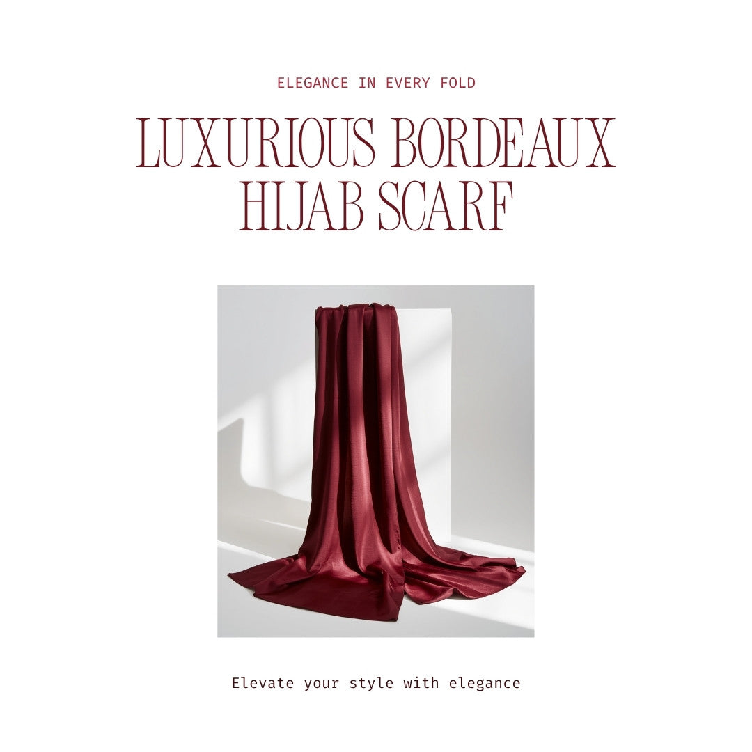 Hijab Long en Coton Jersey Doux - Bordeaux