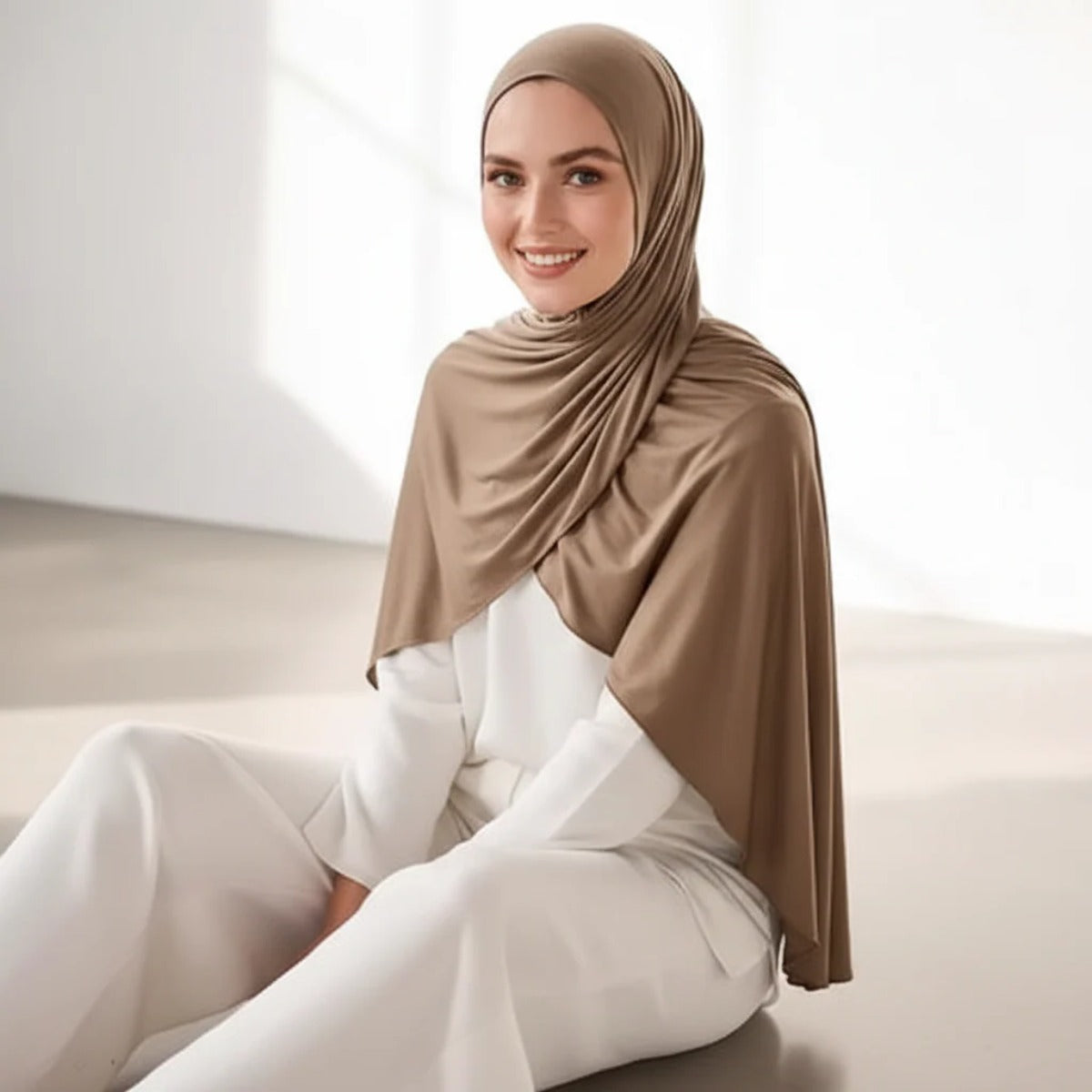 Hijab Long en Coton Jersey Doux