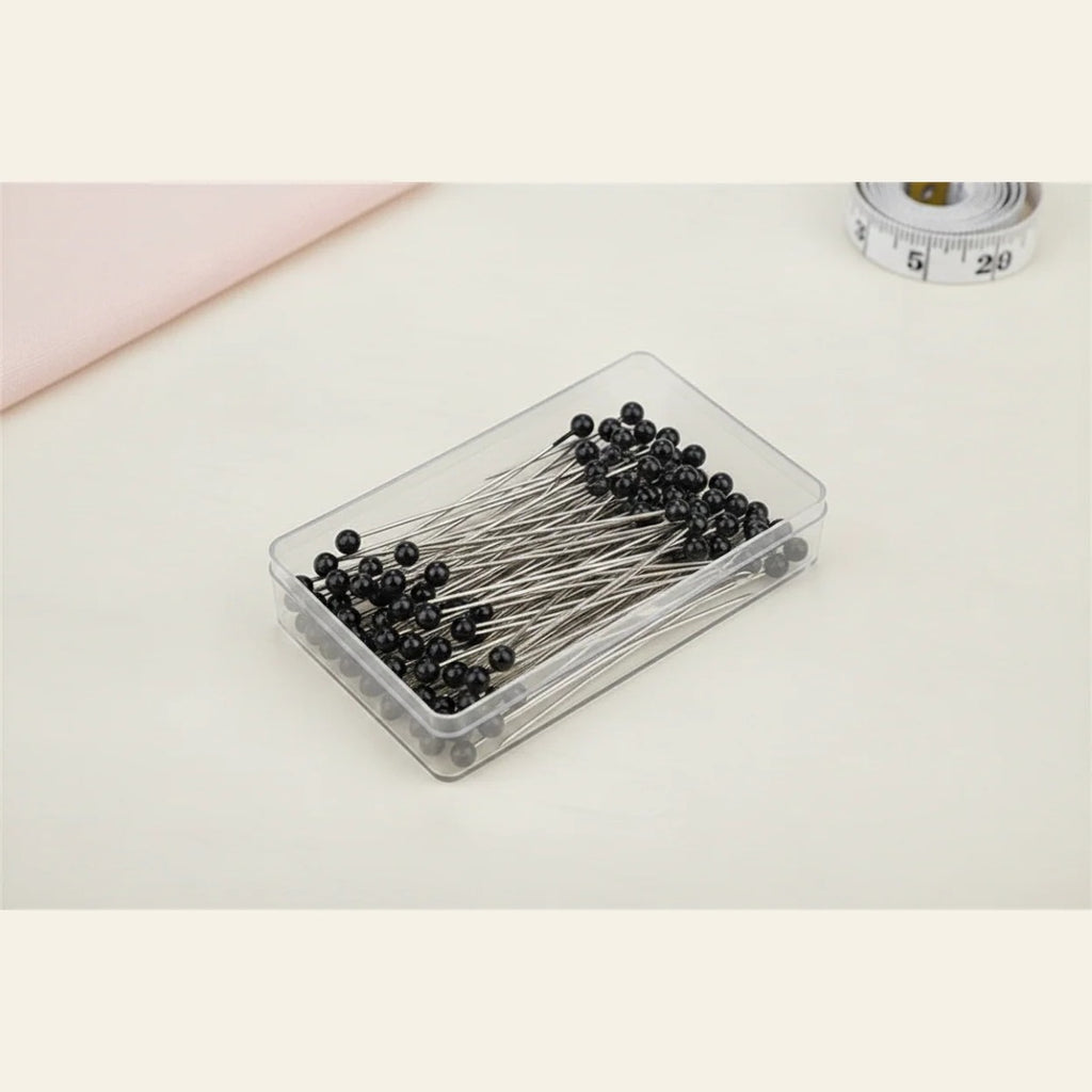 Épingles à Tête en Verre pour Hijab - Lot de 100 pcs
