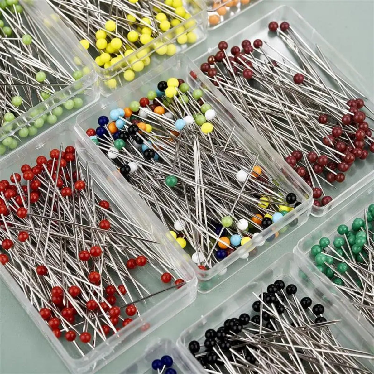 Épingles à Tête en Verre pour Hijab - Lot de 100 pcs