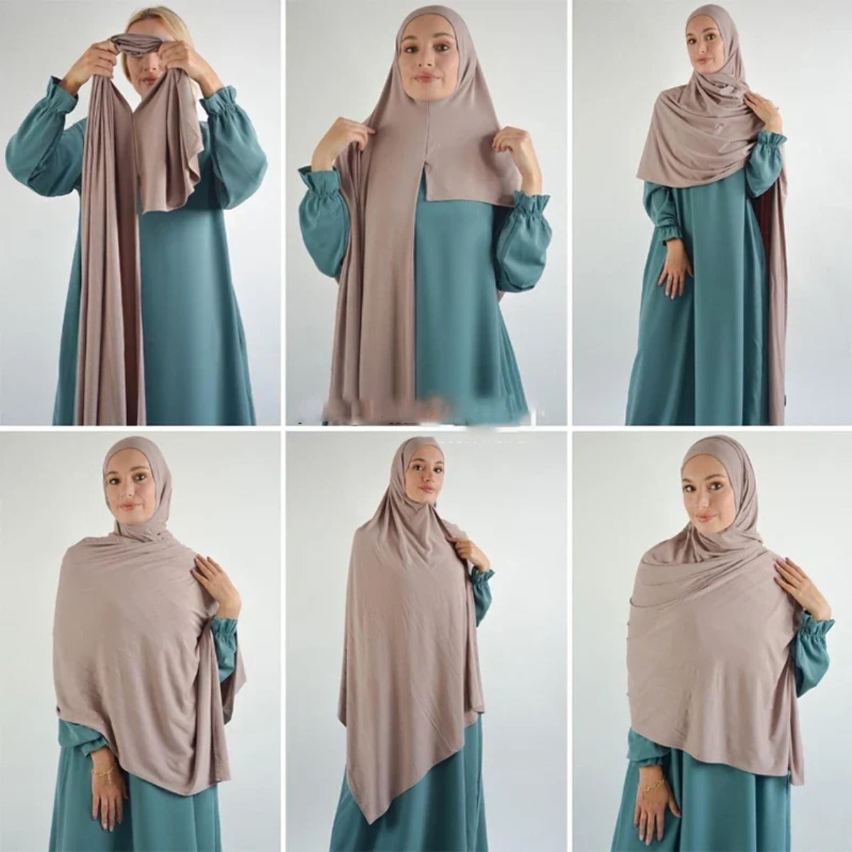 Écharpe Hijab Instantané Jersey Extensible