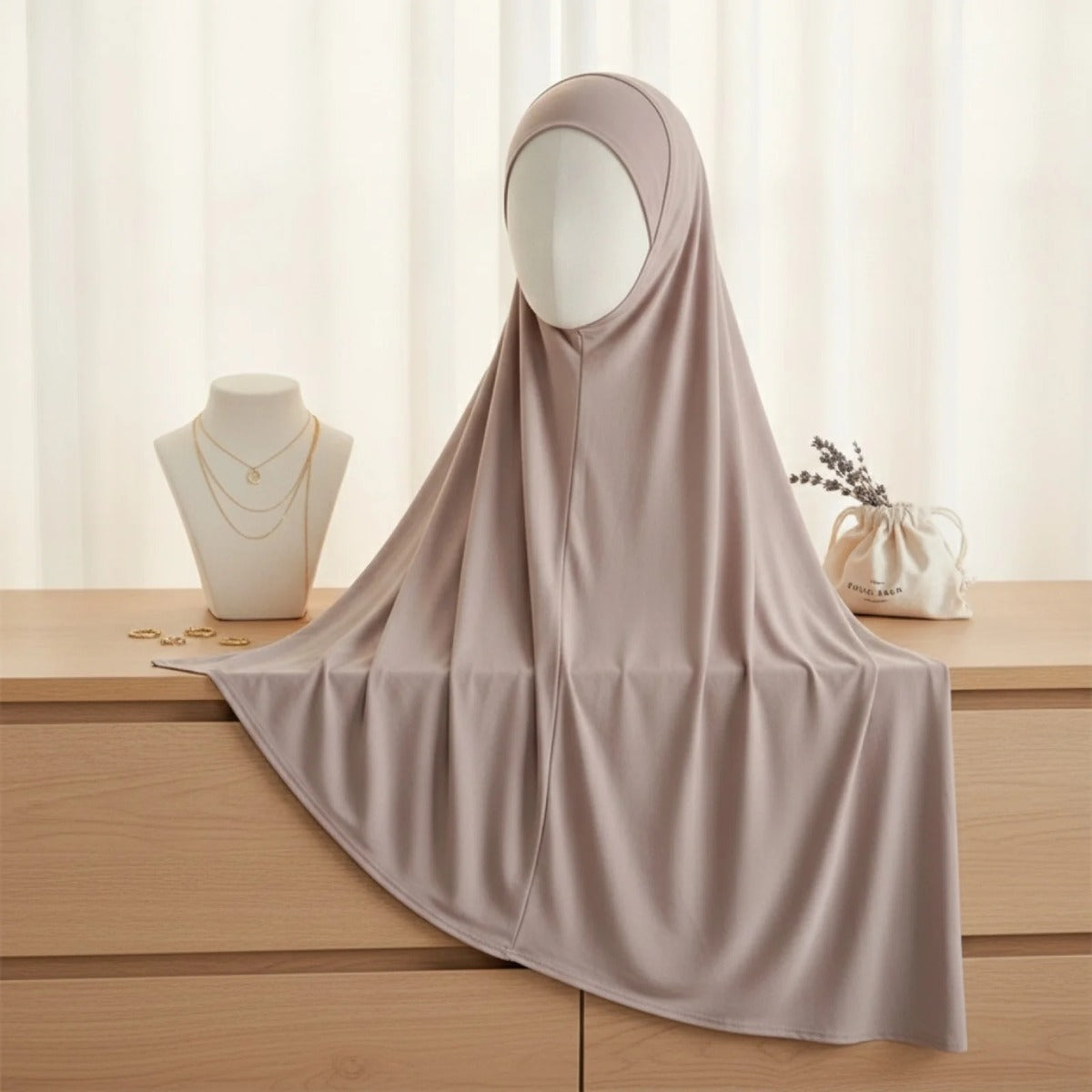 Écharpe Hijab Instantané Jersey Extensible
