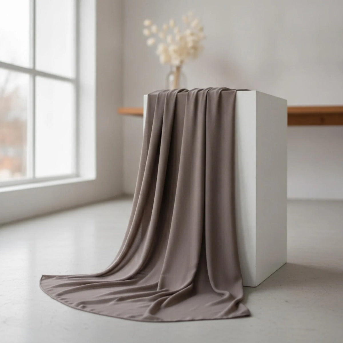Foulard Hijab en Mousseline de Soie Légère